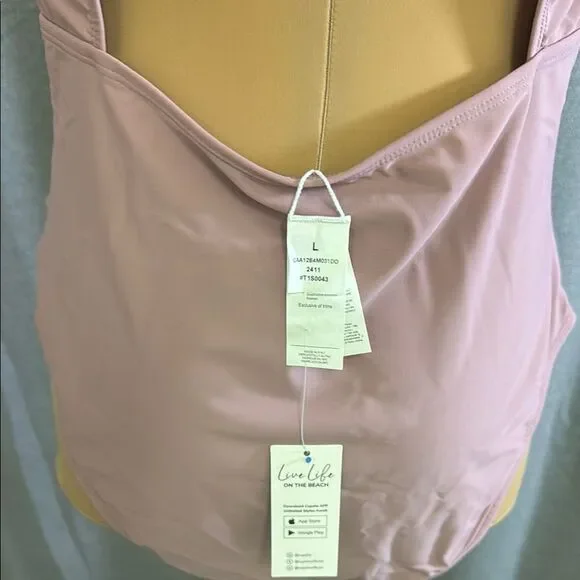 CupShe Pink One-Piece Swimsuit with Lace Details - Picture 8 of 14